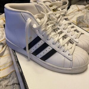 adidas Kids White and Black Sneakers
